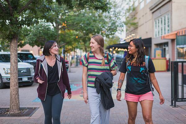 UNC studens in downtown greeley